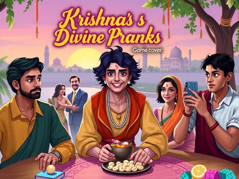 Indian Players Discussing Krishna's Divine Pranks